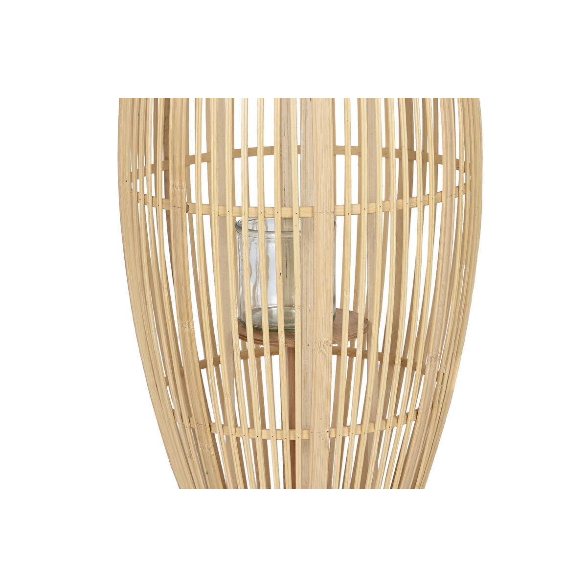 Ljusstakar Home ESPRIT Naturell Ljusbrun Bambu 35 x 35 x 85 cm - 3