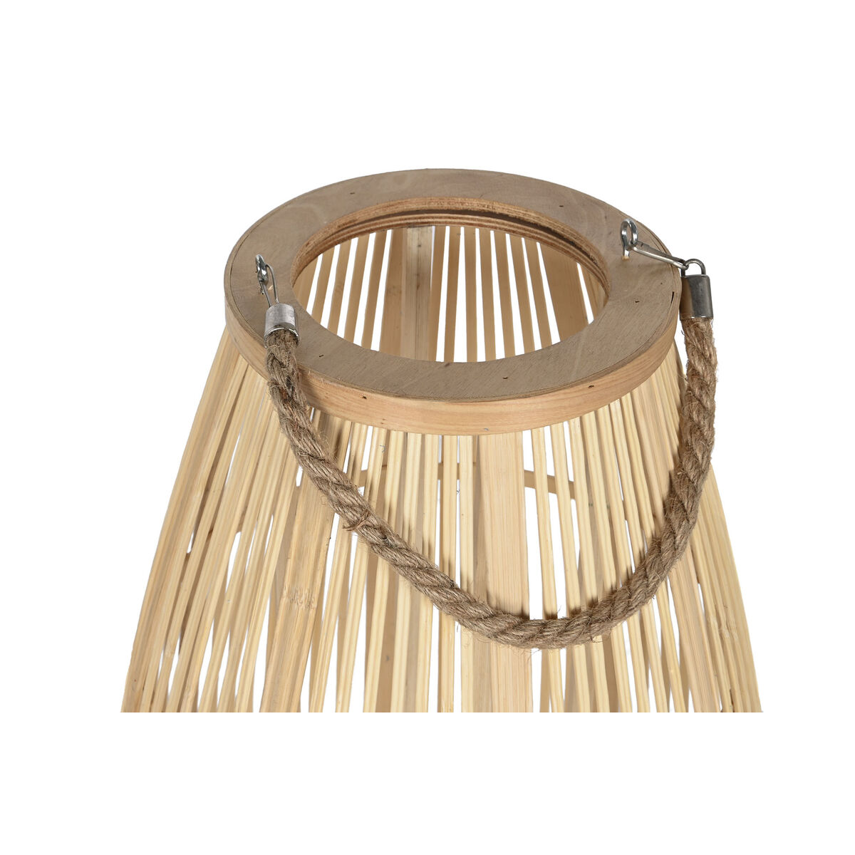 Ljusstakar Home ESPRIT Naturell Ljusbrun Bambu 35 x 35 x 85 cm - 2
