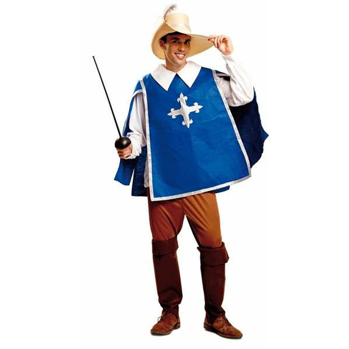 Maskeraddräkt vuxna My Other Me Musketör 5 Delar Blå - 3