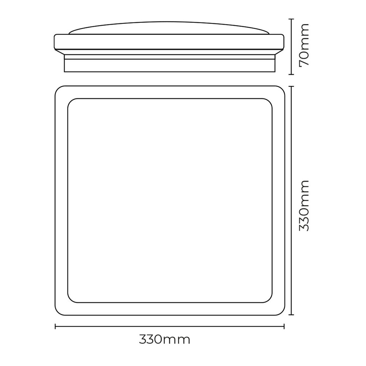 Infälld taklampa/vägglampa med LED EDM 32542 F 18 W 1820 Lm Fyrkantig Yta (6400 K) - 7
