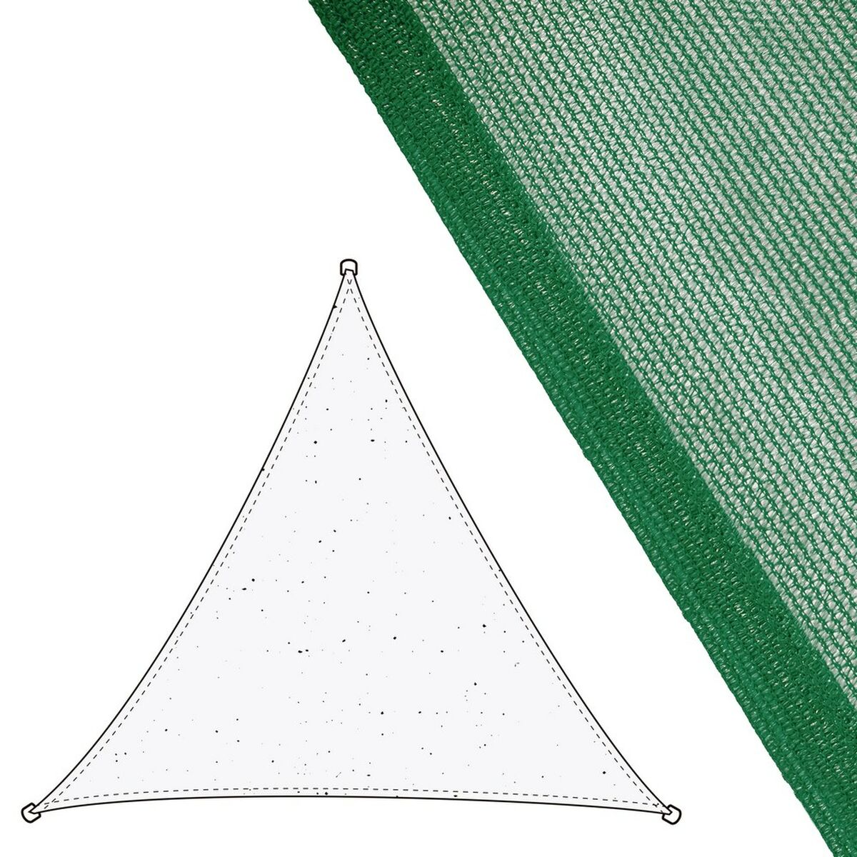 Skugga segel Vela sombreo Grön 3,5 x 3,5 m 350 x 350 x 0,5 cm Markis
