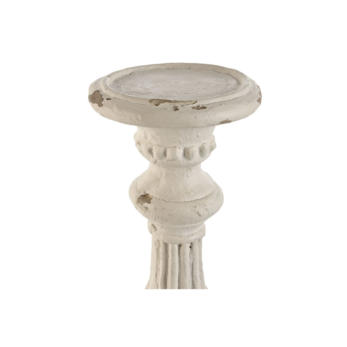 Ljusstakar Home ESPRIT Vit Harts 25 x 23 x 61 cm - 2