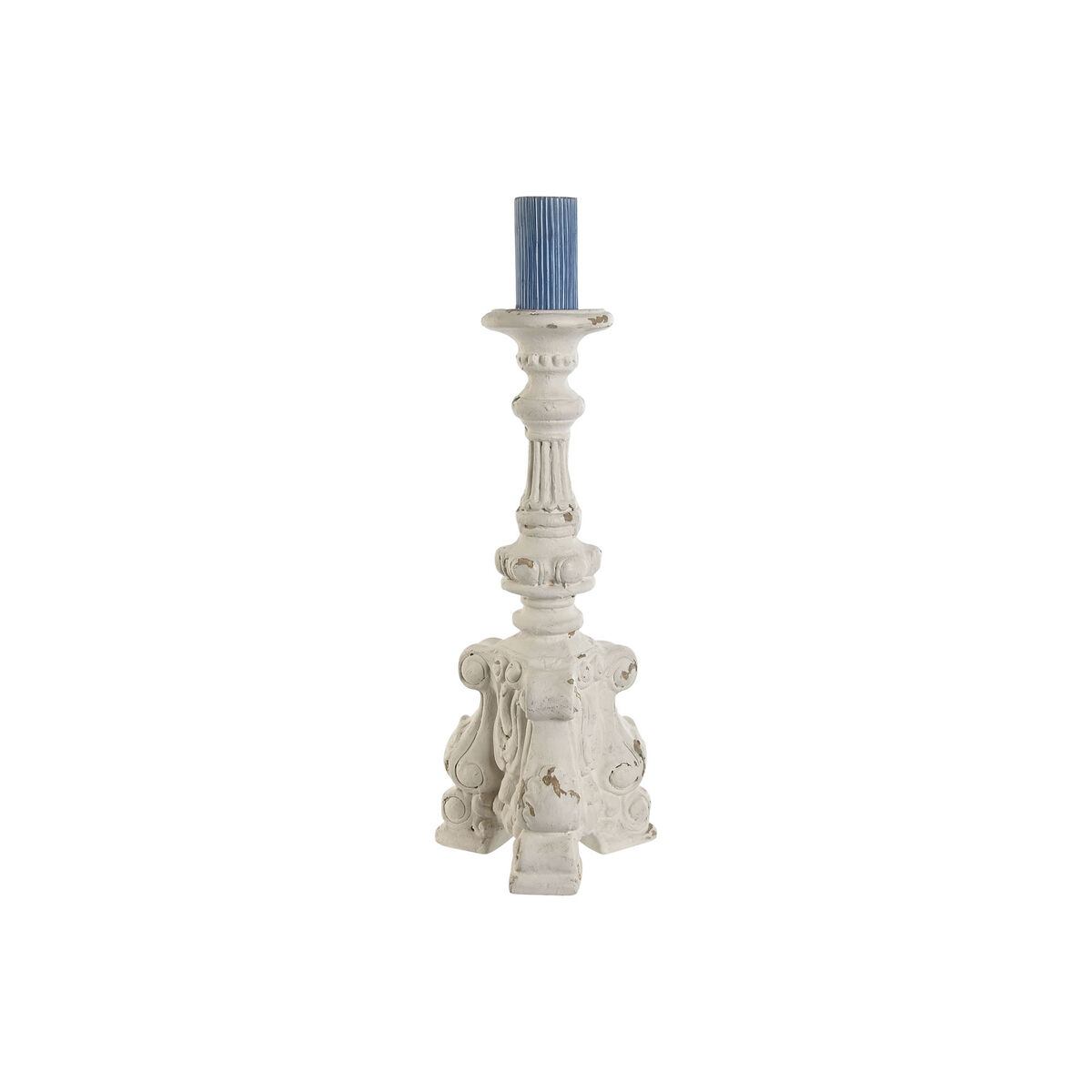 Ljusstakar Home ESPRIT Vit Harts 25 x 23 x 61 cm - 4