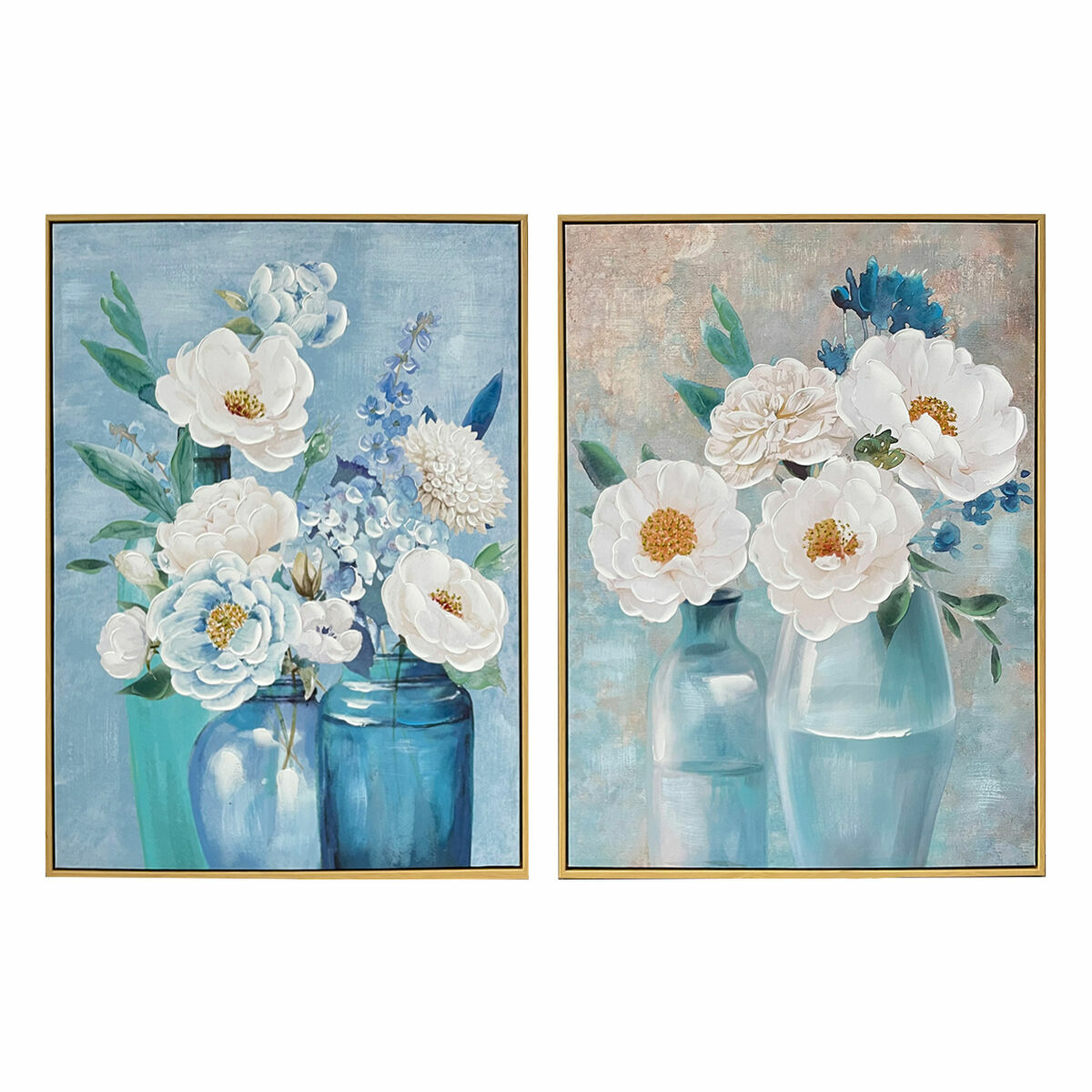 Kanvas DKD Home Decor 60 x 3,5 x 80 cm Vas Shabby Chic (2 antal) - 3