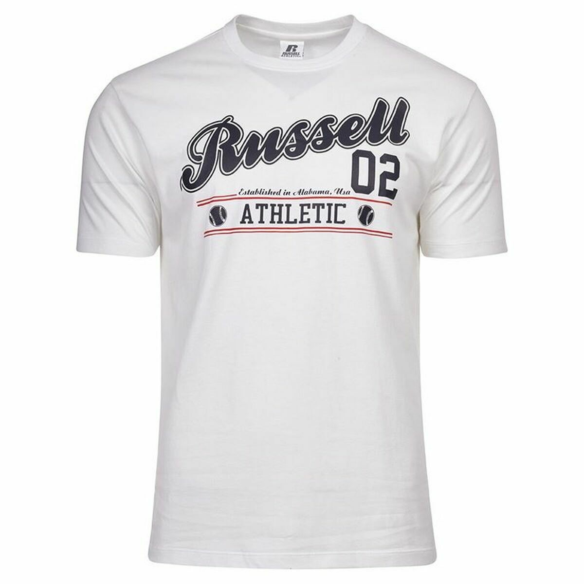 T-shirt med kortärm Russell Athletic Amt A30311 Vit Män - 4