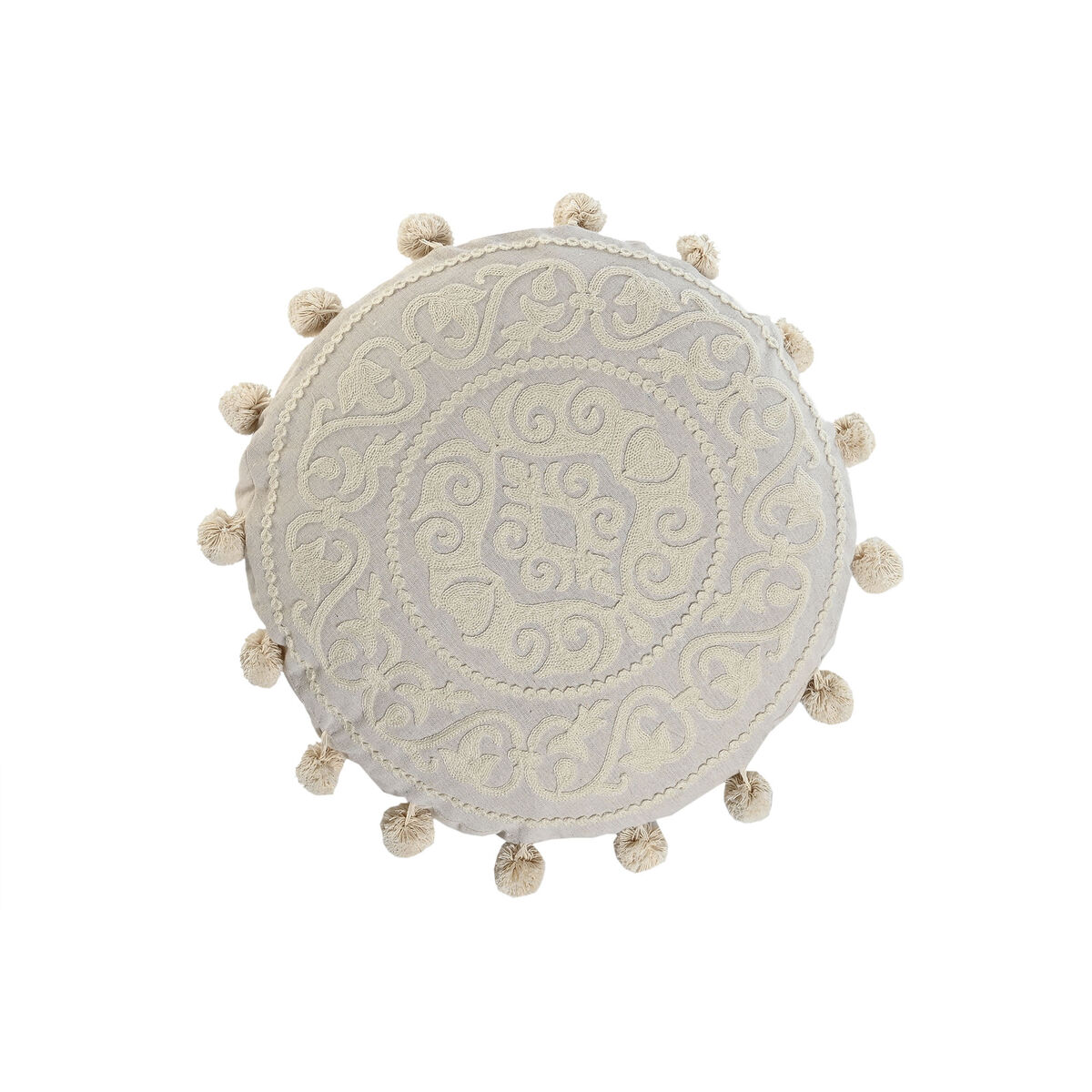 Kudde Home ESPRIT Beige Romantisk 45 x 45 x 10 cm