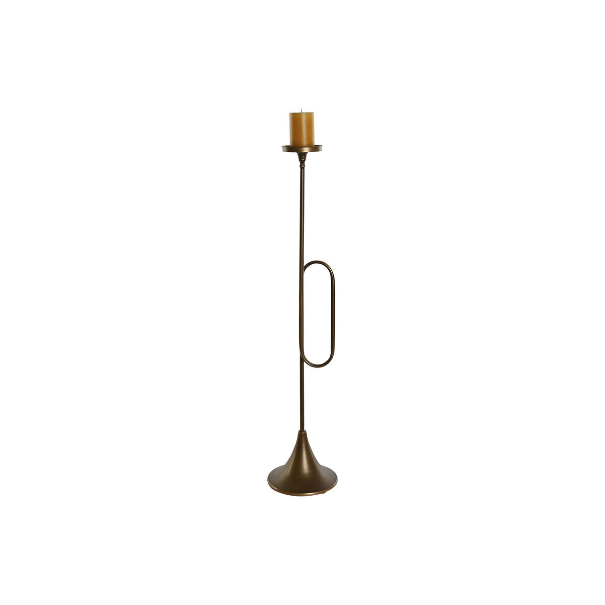 Ljusstakar Home ESPRIT Gyllene Metall 21 x 21 x 98 cm - 4