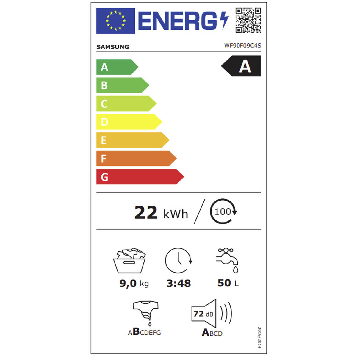 Tvättmaskin Samsung WF90F09C4SU3 1400 rpm 9 kg - 2