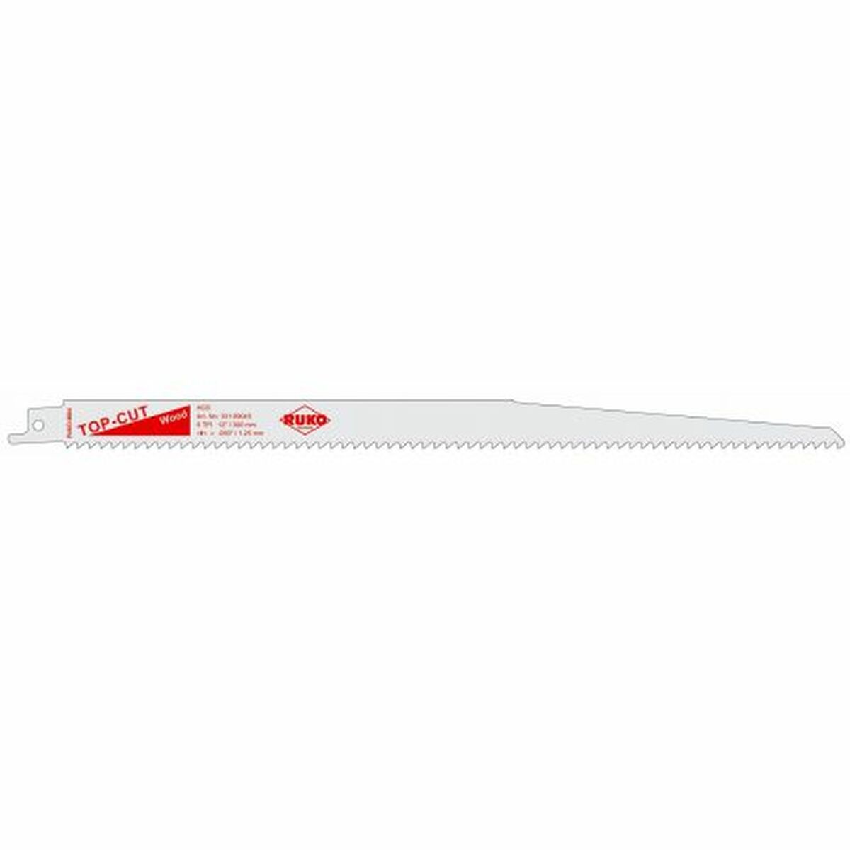 Sågblad RUKO S 1344 D 6 tpi 300 x 18,0 x 1,25 mm Självsågande såg 5 antal