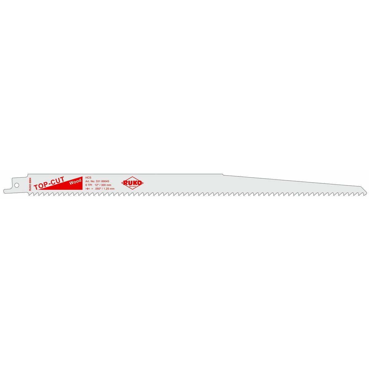 Sågblad RUKO S 1344 D 6 tpi 300 x 18,0 x 1,25 mm Självsågande såg 5 antal - 2