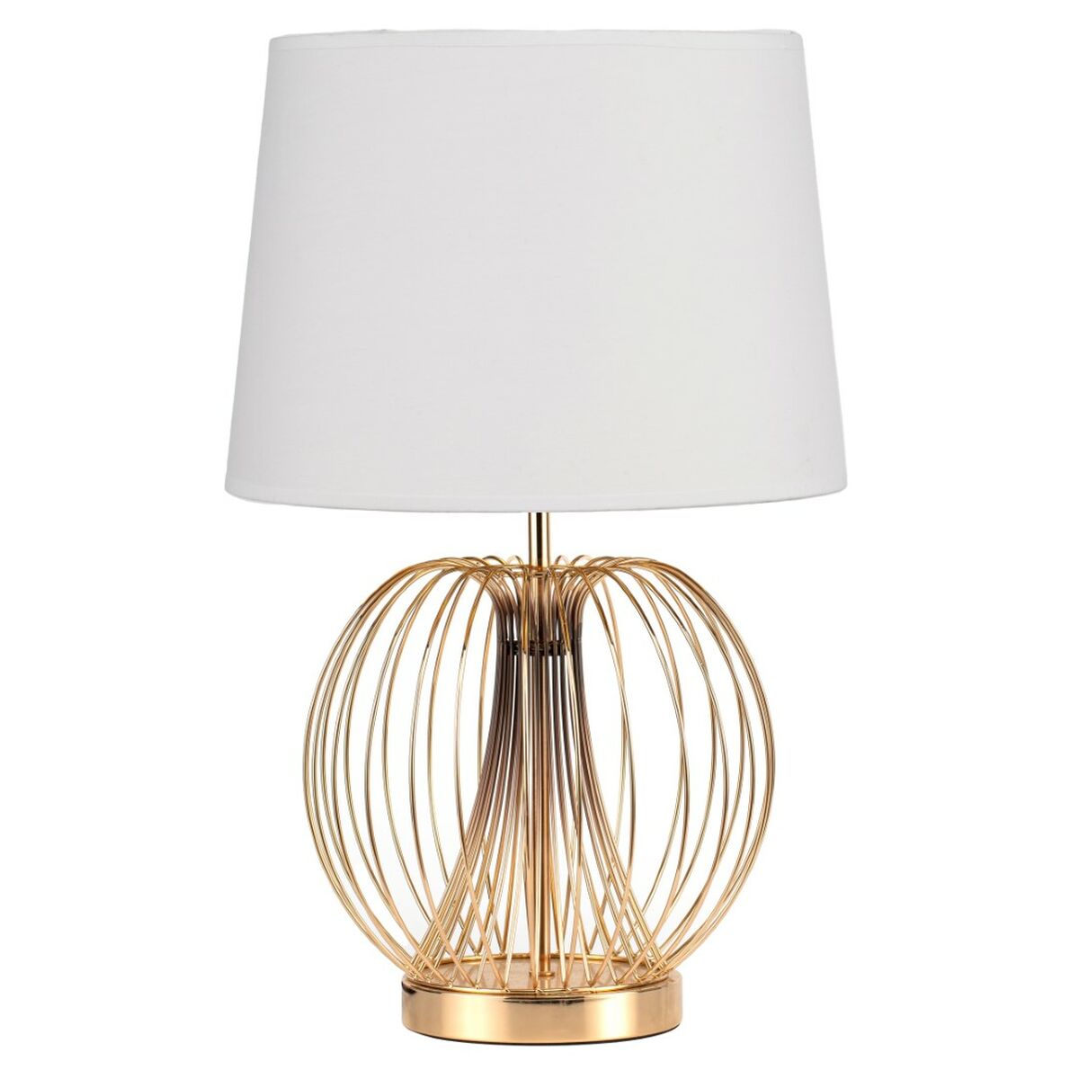 Bordslampa DKD Home Decor 32.5 x 32.5 x 52 cm Metall Vit 220 V 50 W (2 antal) - 2