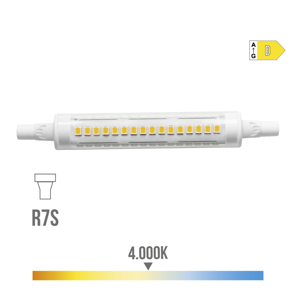 LED-lampa EDM 98988 D 85 W 9 W R7s 1100 Lm 1250 Lm Ø 1,5 x 11,8 cm Linjär (4000 K) - 3