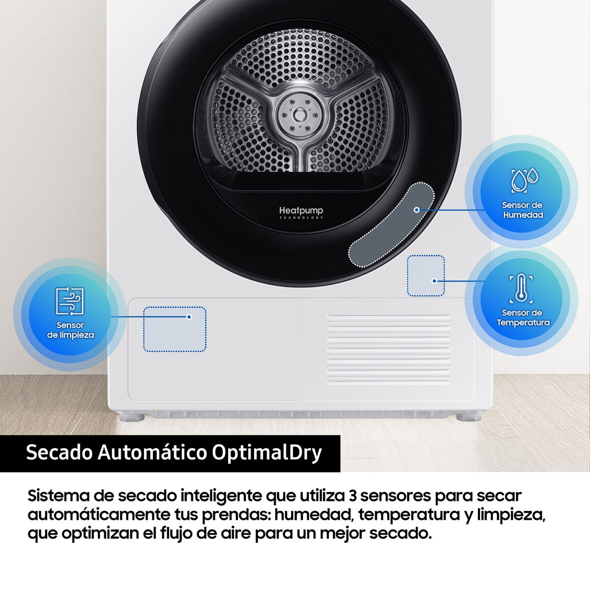 Värmepumpstumlare Samsung SECADORA9KGCONINTELIGENCIAARTI 9 kg - 3
