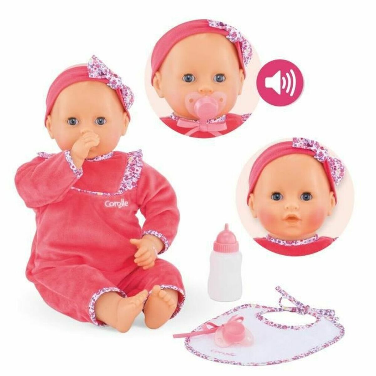 Babydocka med tillbehör Corolle Lila Chérie med ljud - 5