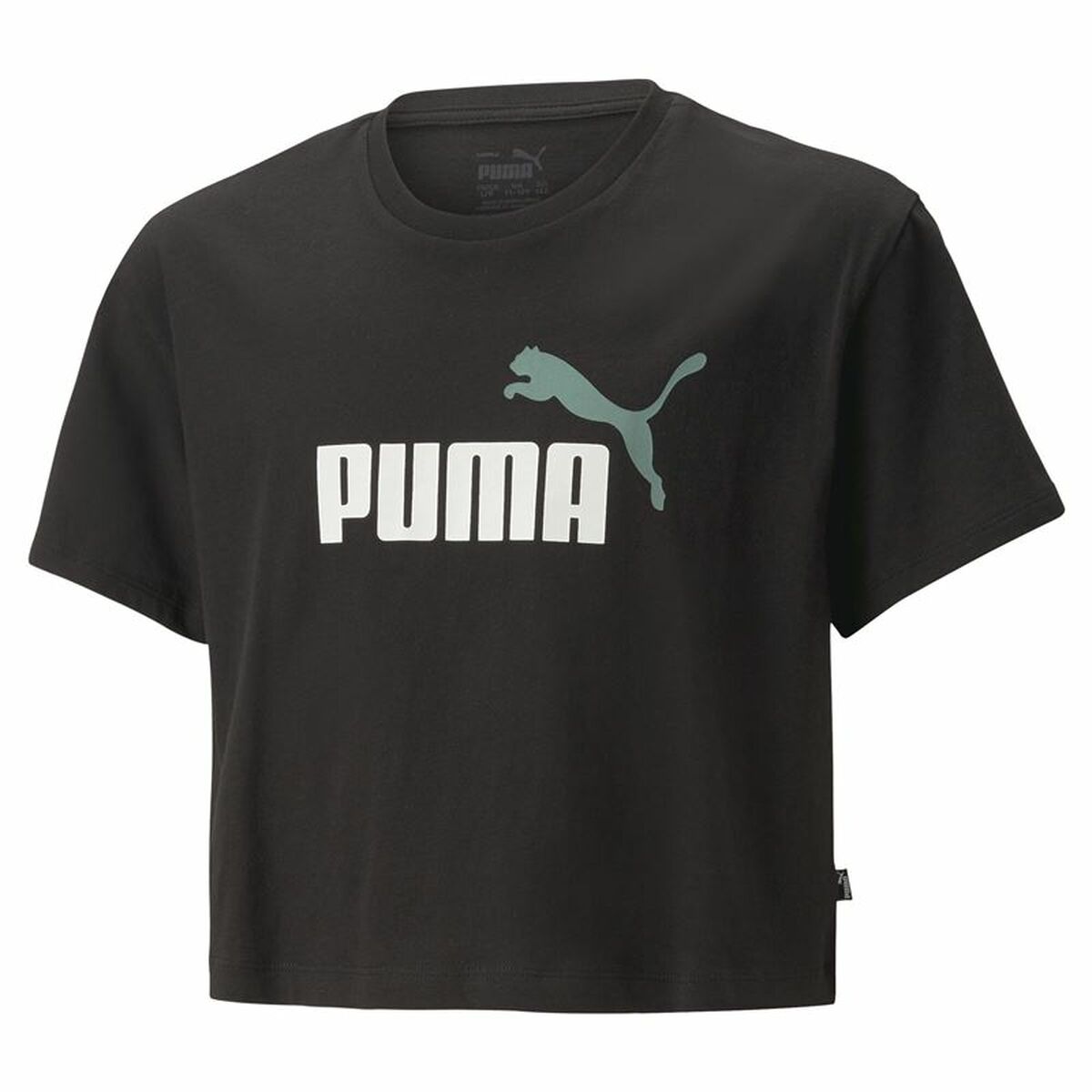 Barn T-shirt med kortärm Puma Logo Cropped  Svart - 5