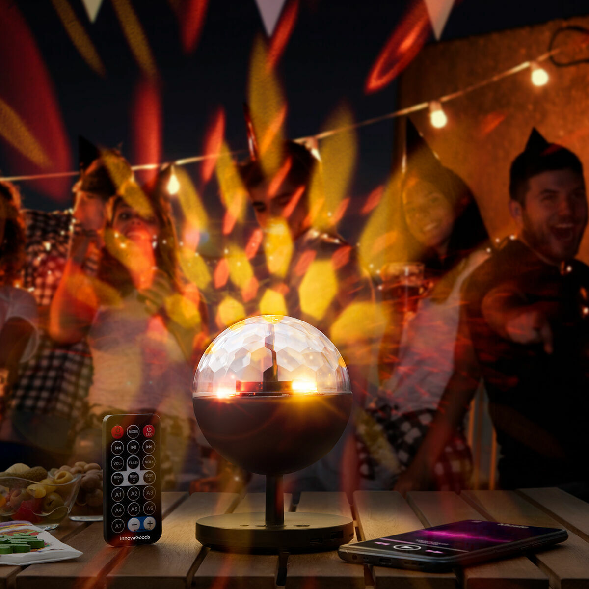 Uppladdningsbar LED-projektor med högtalare Istarlyt InnovaGoods - 8