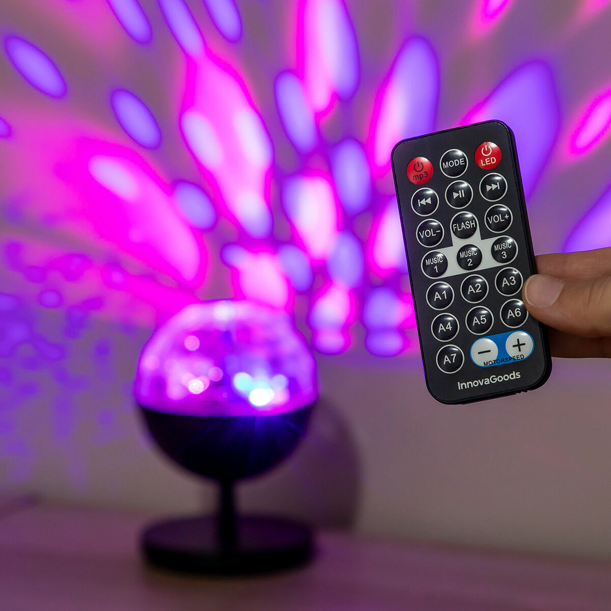 Uppladdningsbar LED-projektor med högtalare Istarlyt InnovaGoods - 4