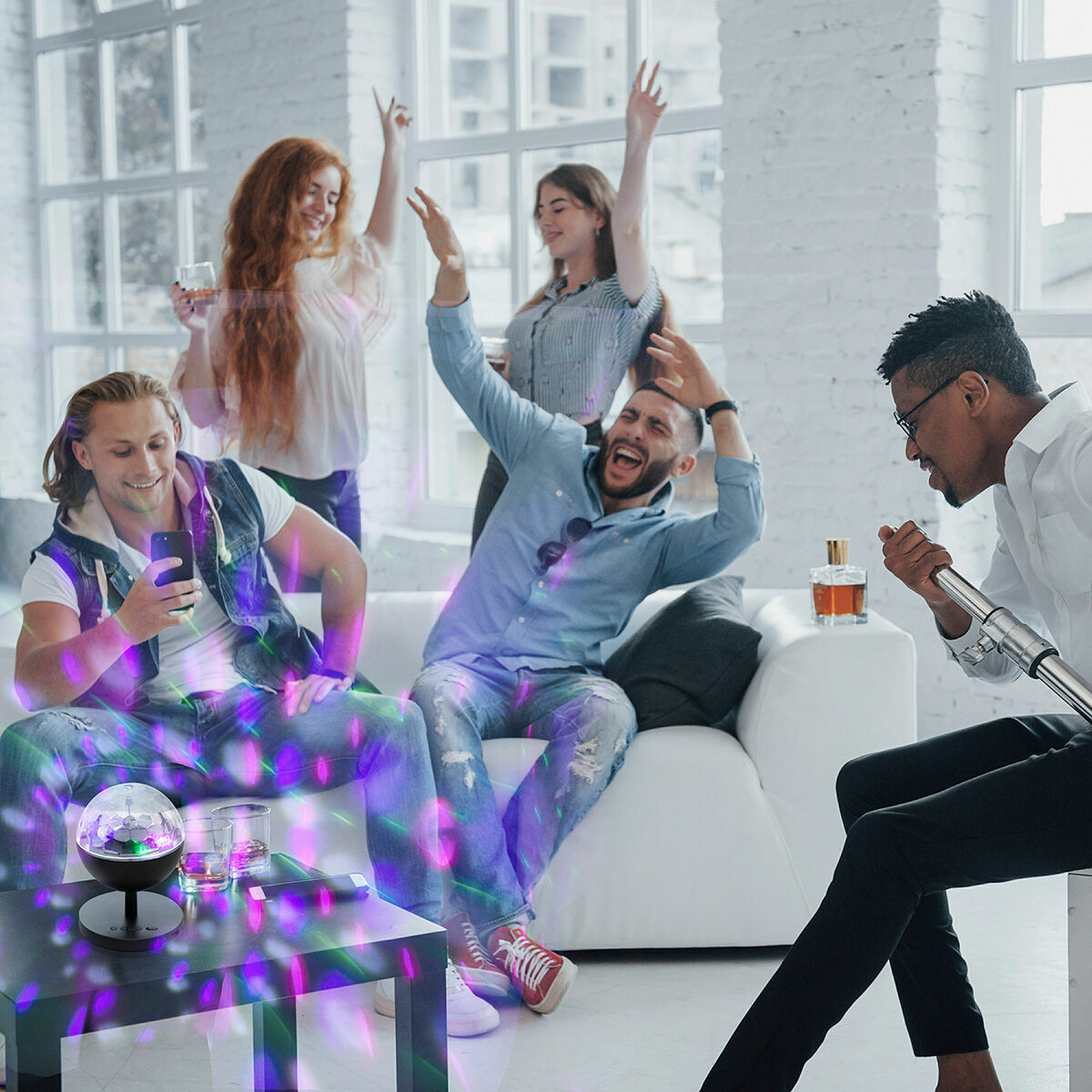 Uppladdningsbar LED-projektor med högtalare Istarlyt InnovaGoods - 5