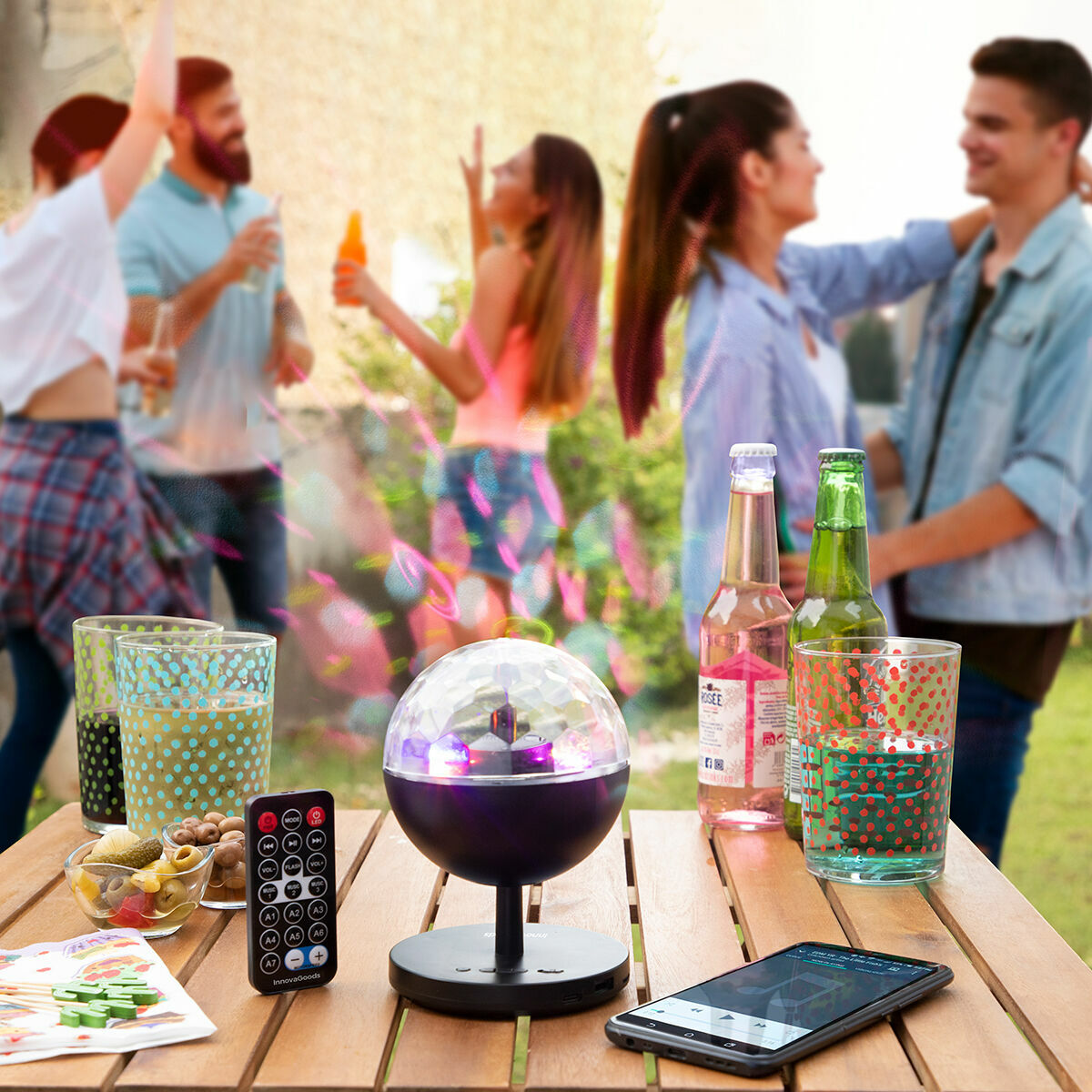 Uppladdningsbar LED-projektor med högtalare Istarlyt InnovaGoods - 3