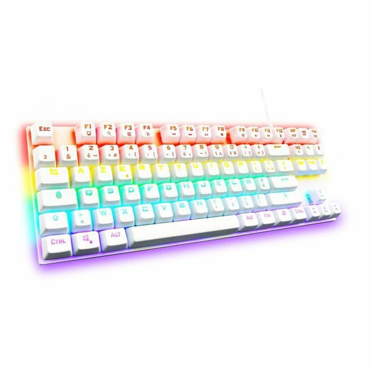 Gaming Tangentbord/ OR: Speltangentbord The G-Lab Mercury AZERTY Vit - 2