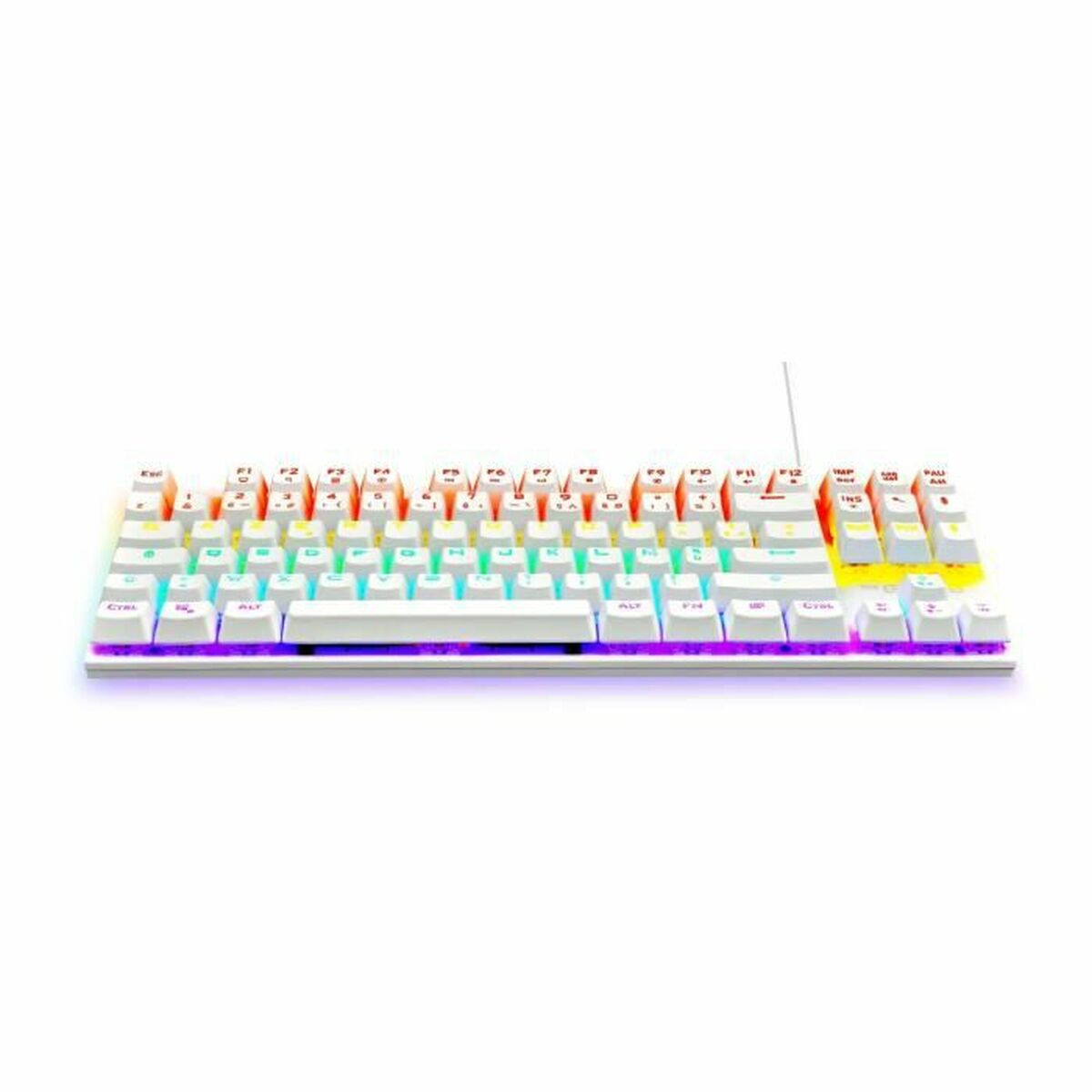 Gaming Tangentbord/ OR: Speltangentbord The G-Lab Mercury AZERTY Vit - 4