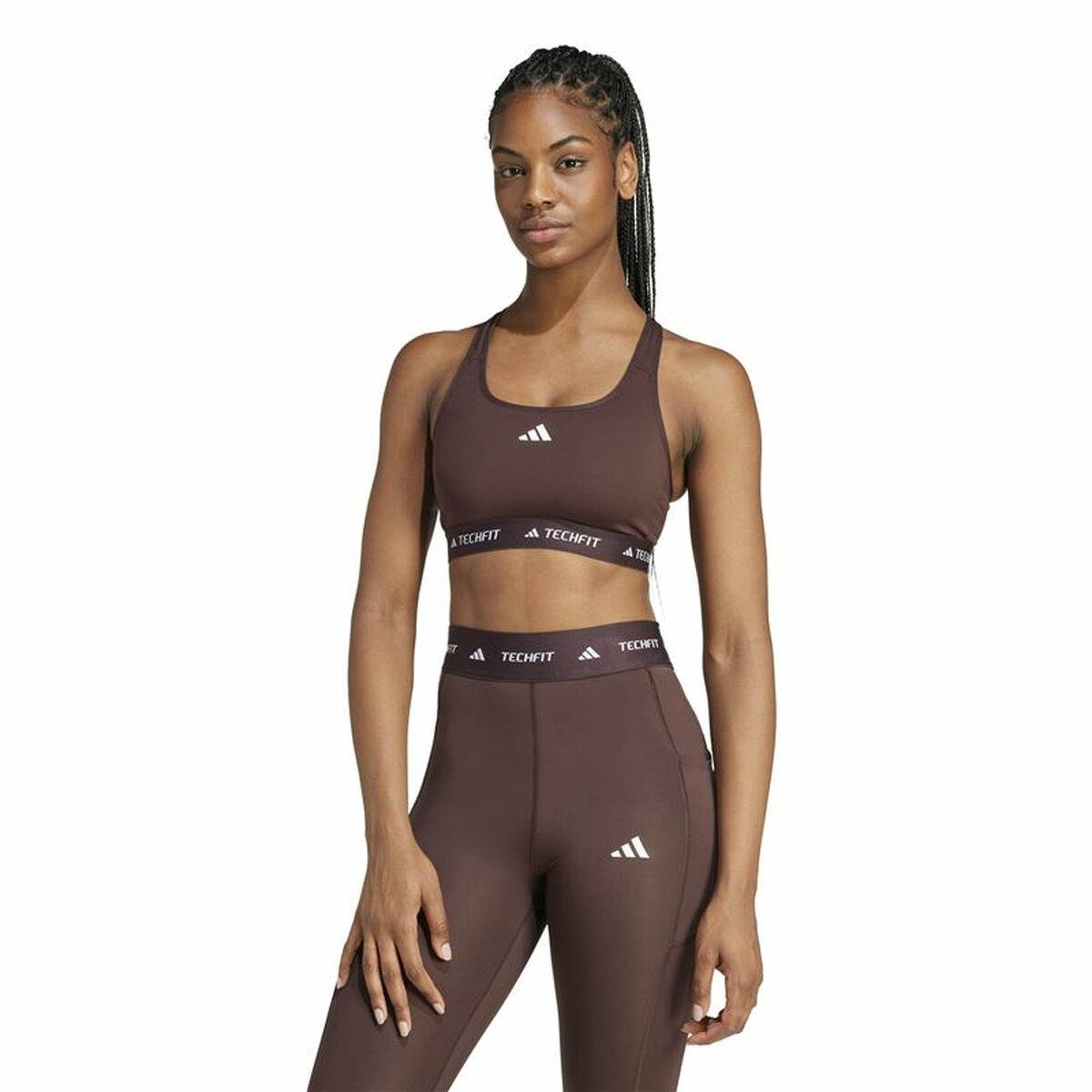 Sport-BH Adidas Techfit Medium Brun - 3