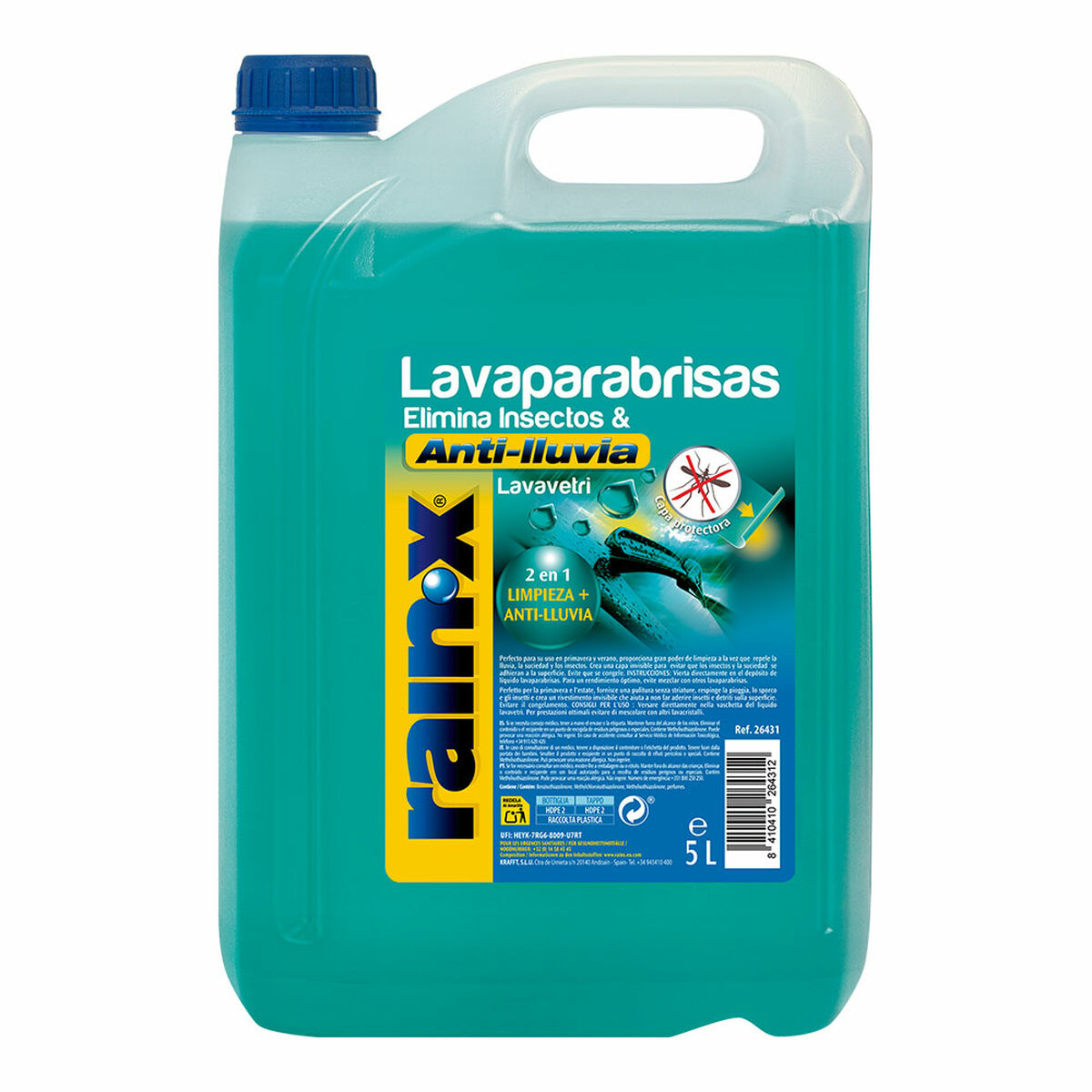 Vindruterengöring Rainx 5 L