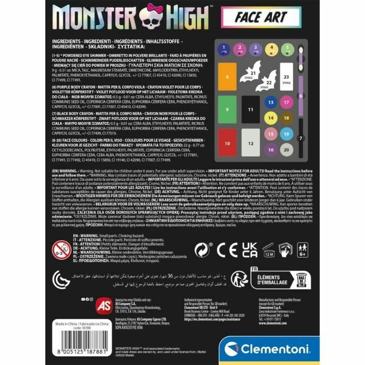 Sminkset för barn Clementoni Monster High Fashion Designer Multicolour - 2