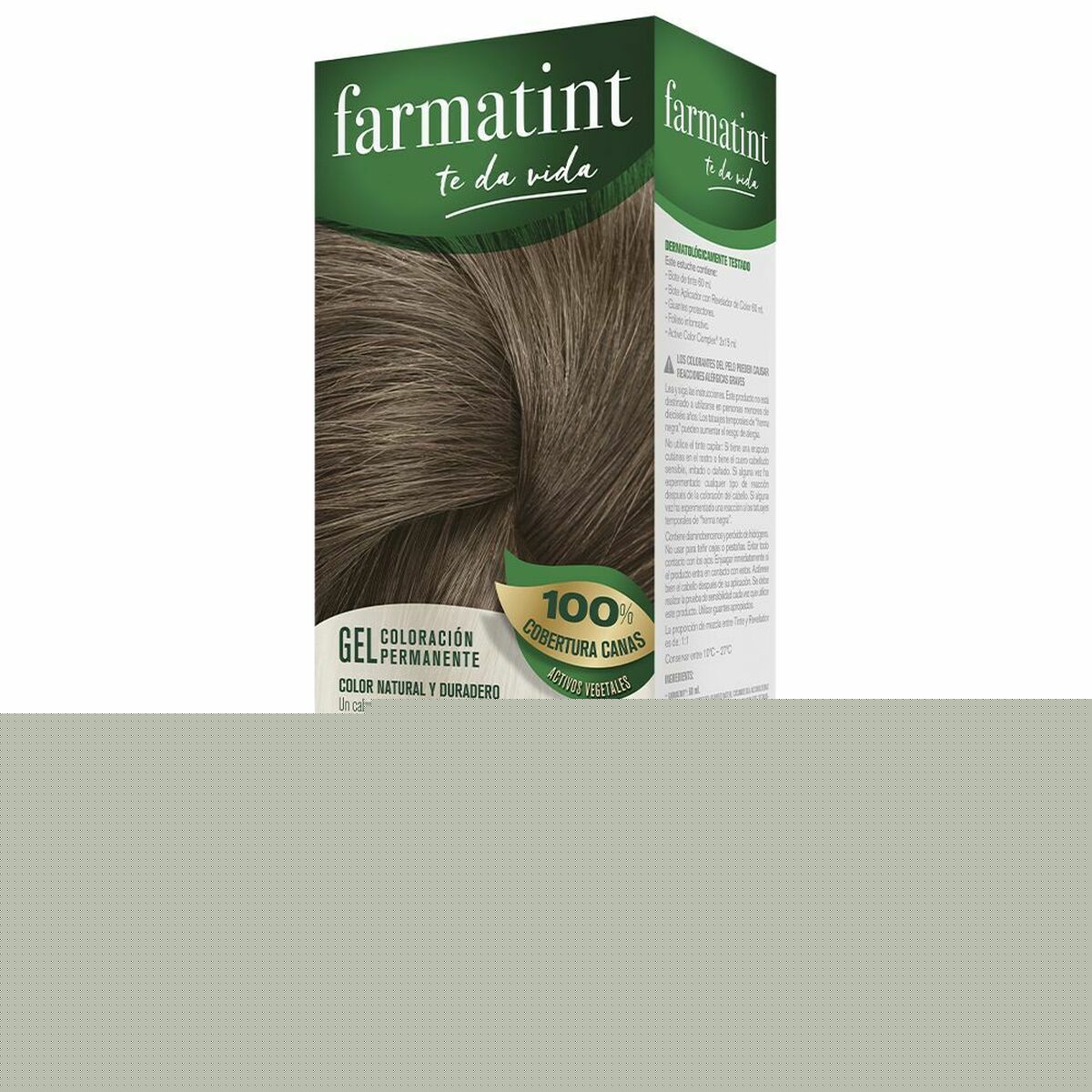Permanent färg Farmatint 380234 6c-Rubio Oscuro Ceniza Nº 6c-Rubio Oscuro Ceniza Gel (5 antal) - 2