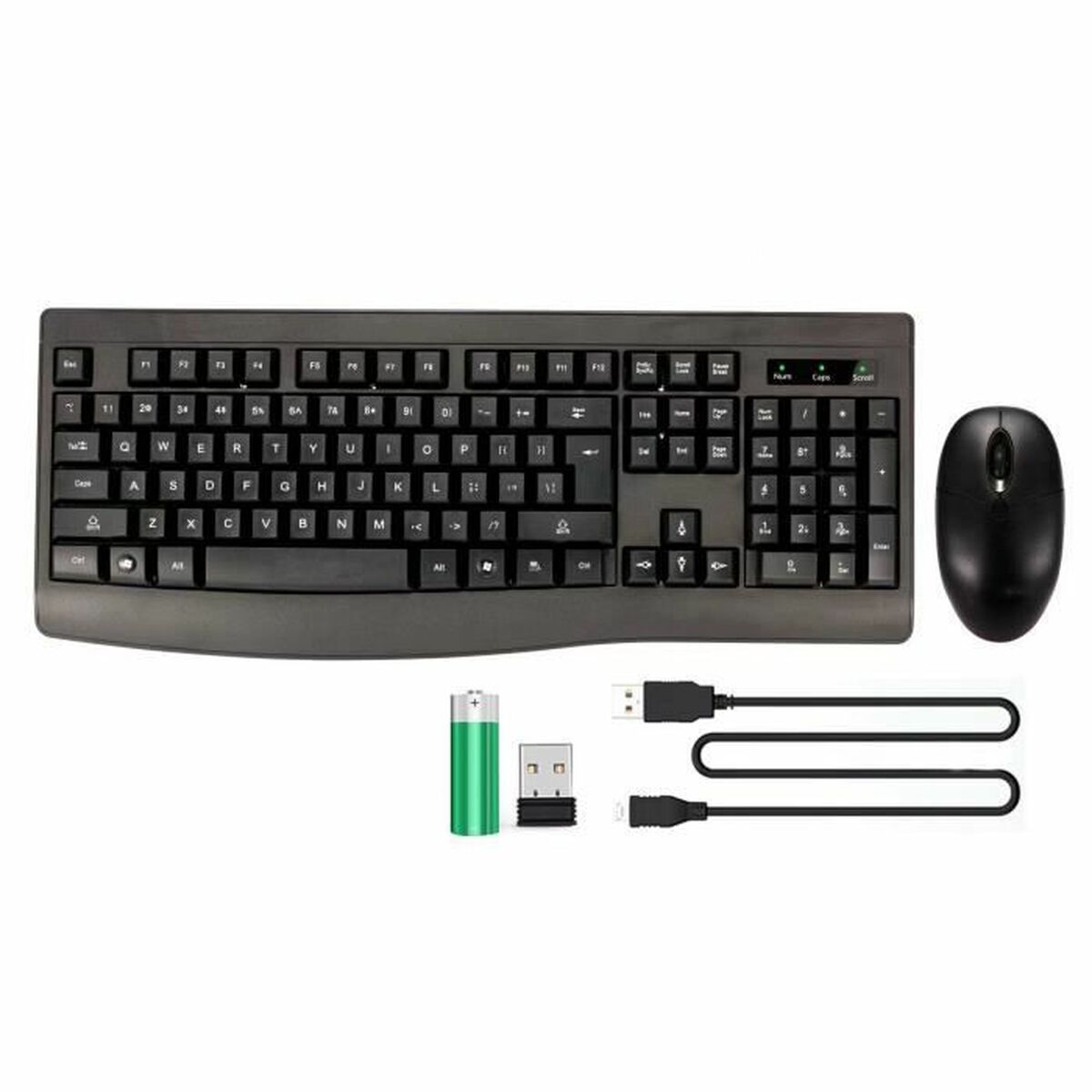 Tangentbord och Mus Bluestork Clavier Souris Sans Fil Svart - 2