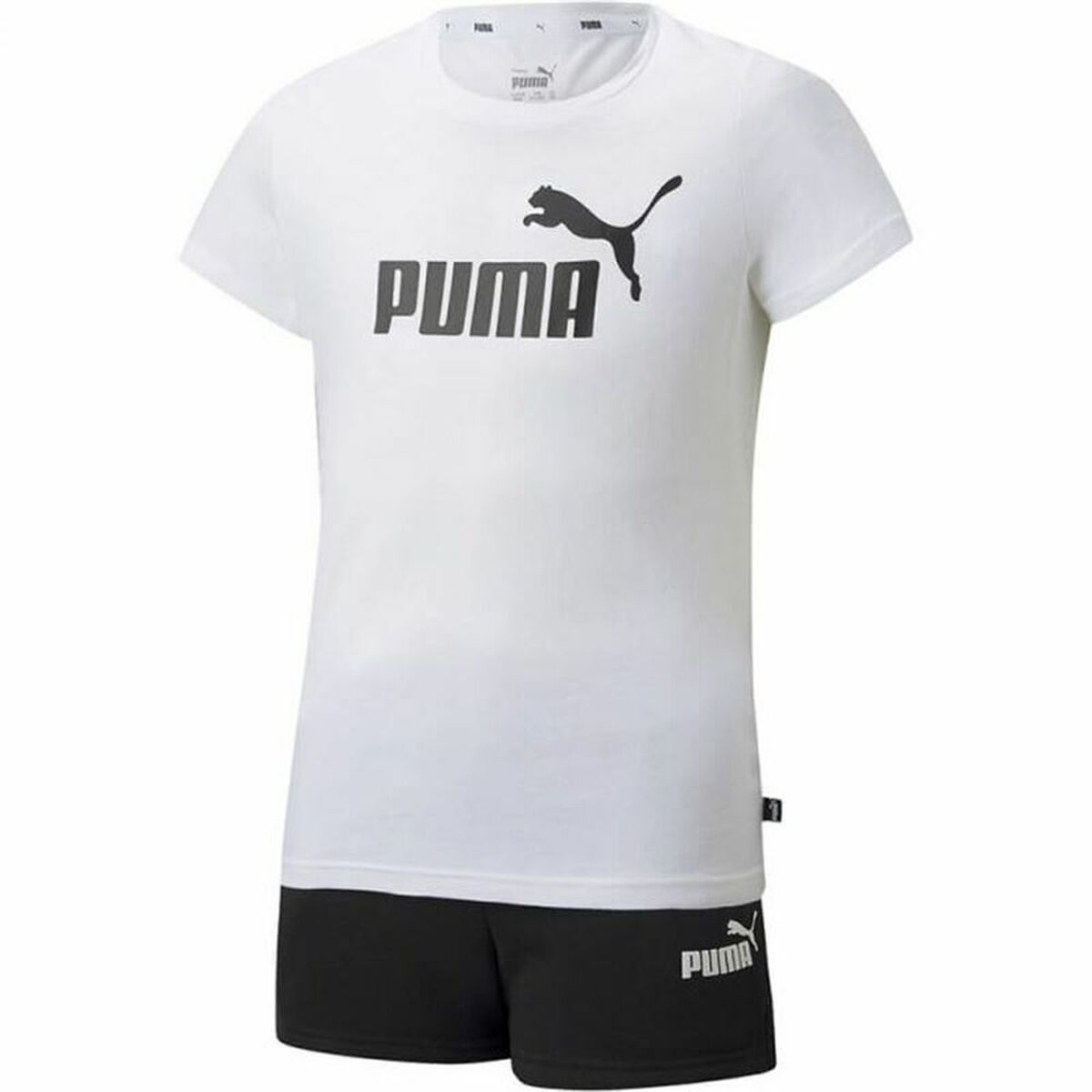 Träningskläder, Barn Puma Logo Tee Vit - 7