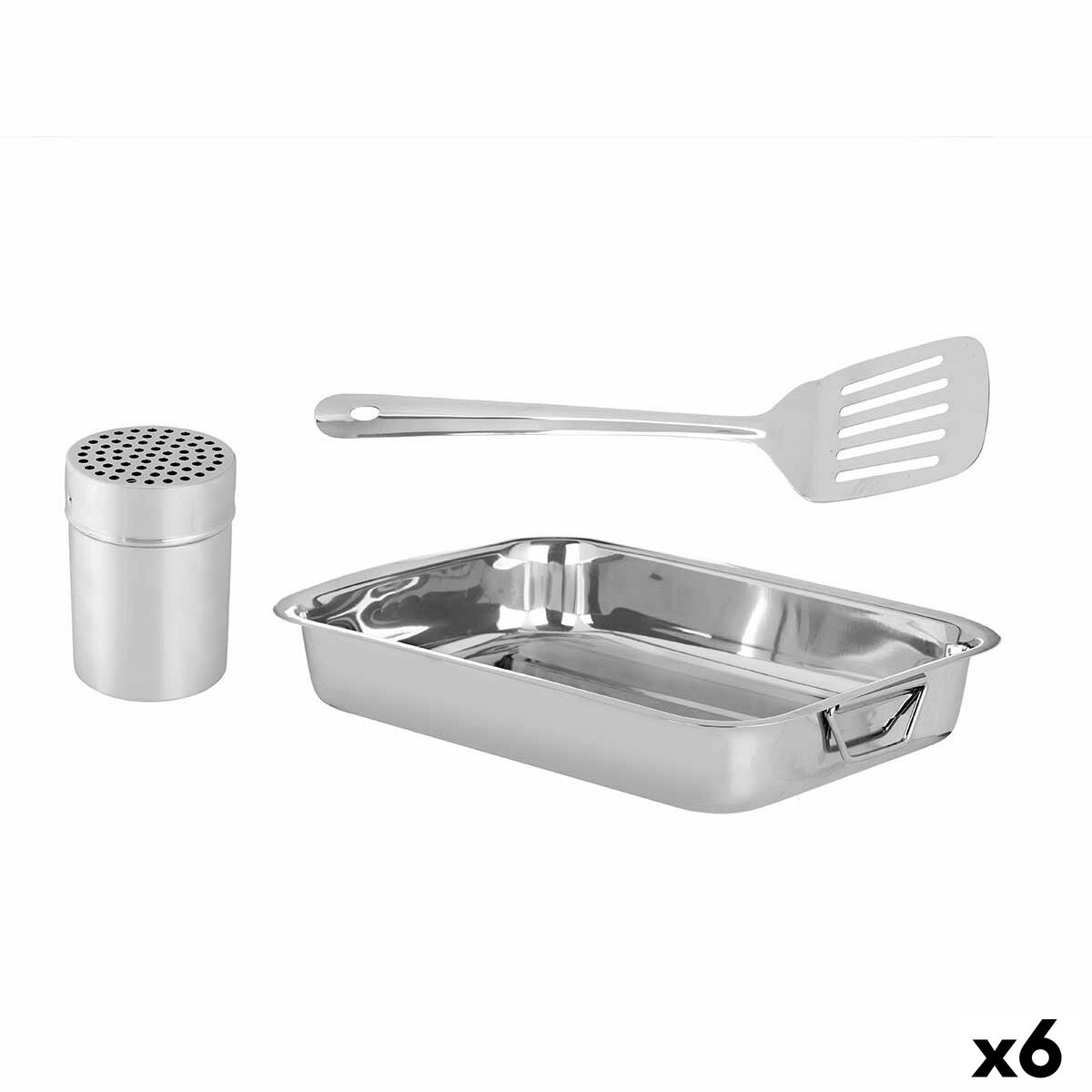 Ugnsbleck Silvrig 35,5 x 6 x 25,5 cm Ugnsbleck (6 antal) - 3