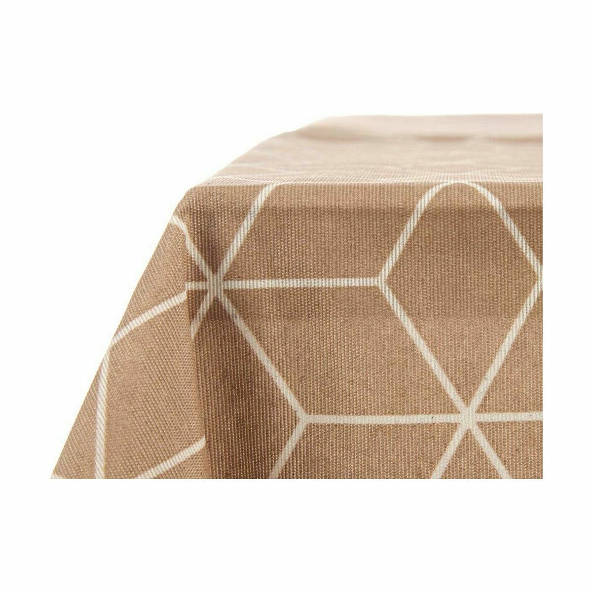 Bordsduk Tunn kanvas Anti-fläckar Abstrakt 140 x 180 cm Beige (10 antal) - 5