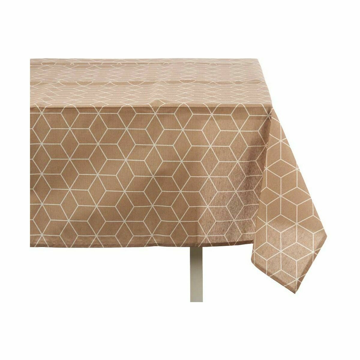 Bordsduk Tunn kanvas Anti-fläckar Abstrakt 140 x 180 cm Beige (10 antal) - 6