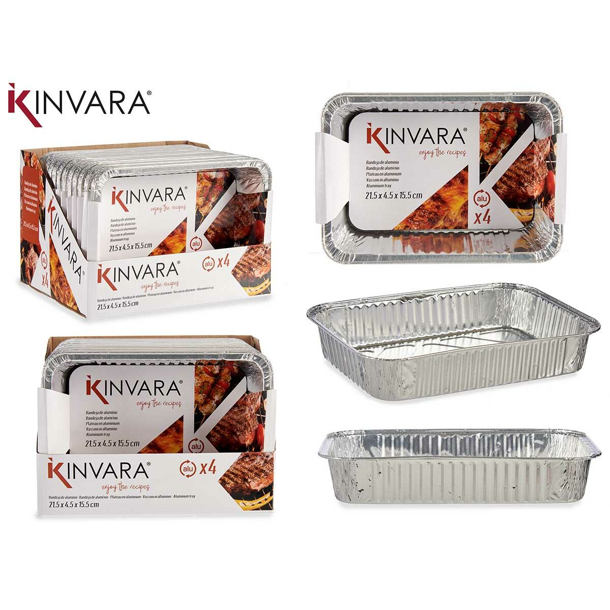 Set med matbrickor Kinvara Disponibel 12 antal - 6