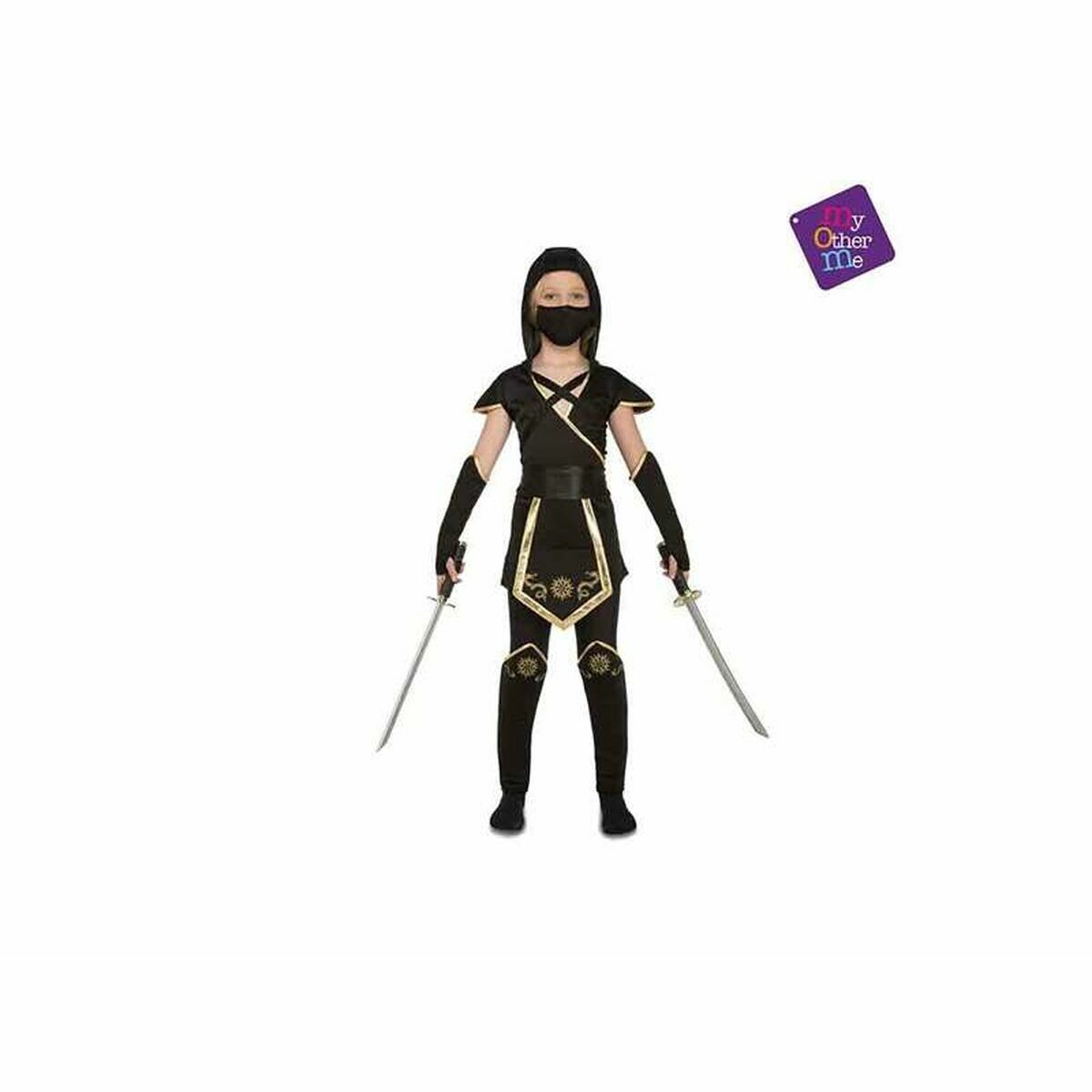 Maskeraddräkt för barn My Other Me Svart Ninja (5 Delar) - 8