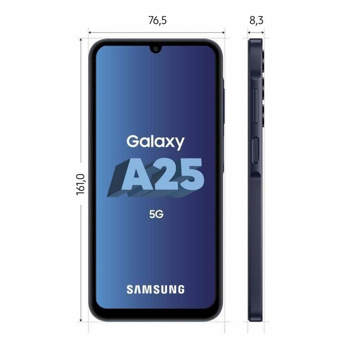 Smartphone Samsung SM-A256BZKHEUB Exynos 1280 Svart/Blå - 4