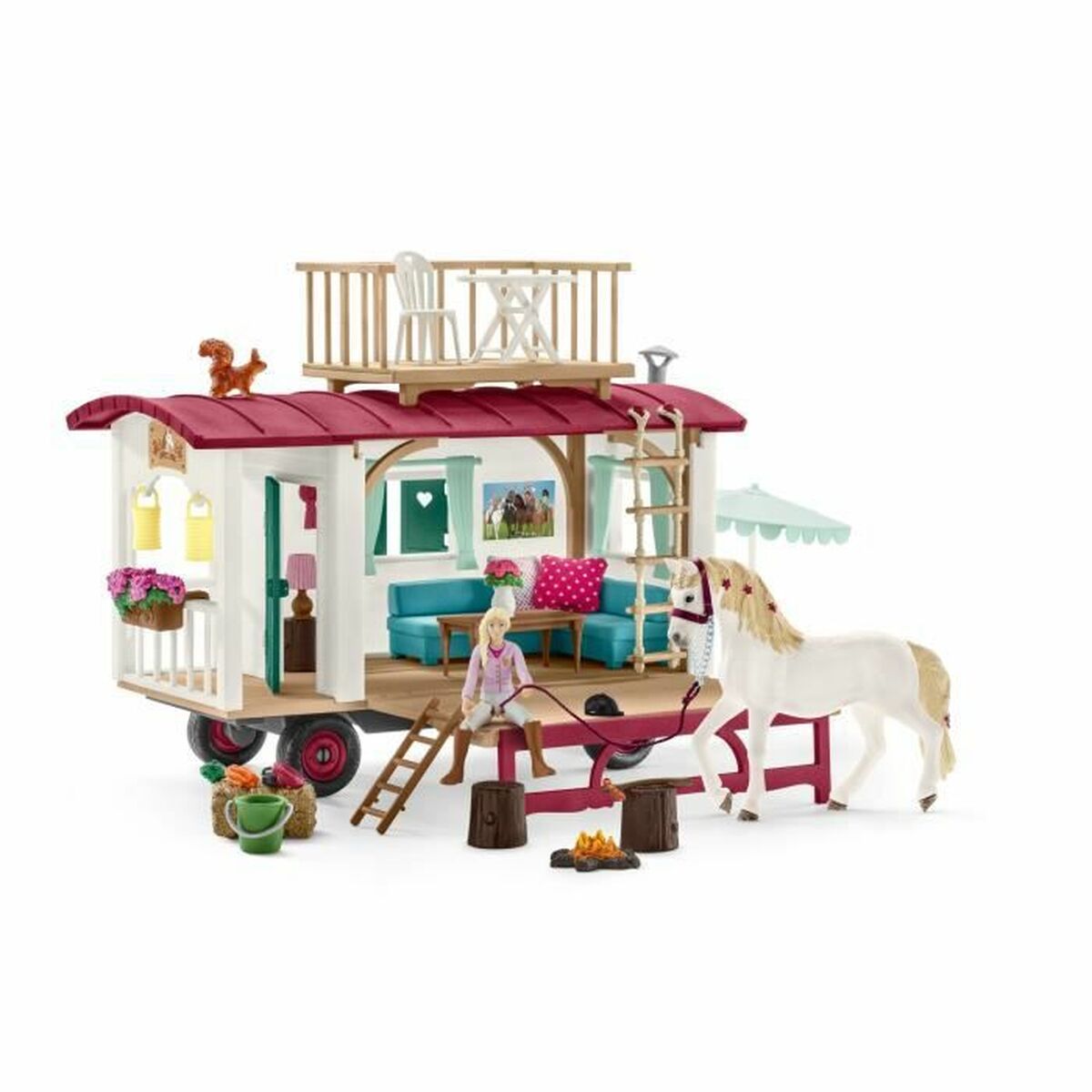 Miniatyrhus Schleich Caravan for secret club meetings