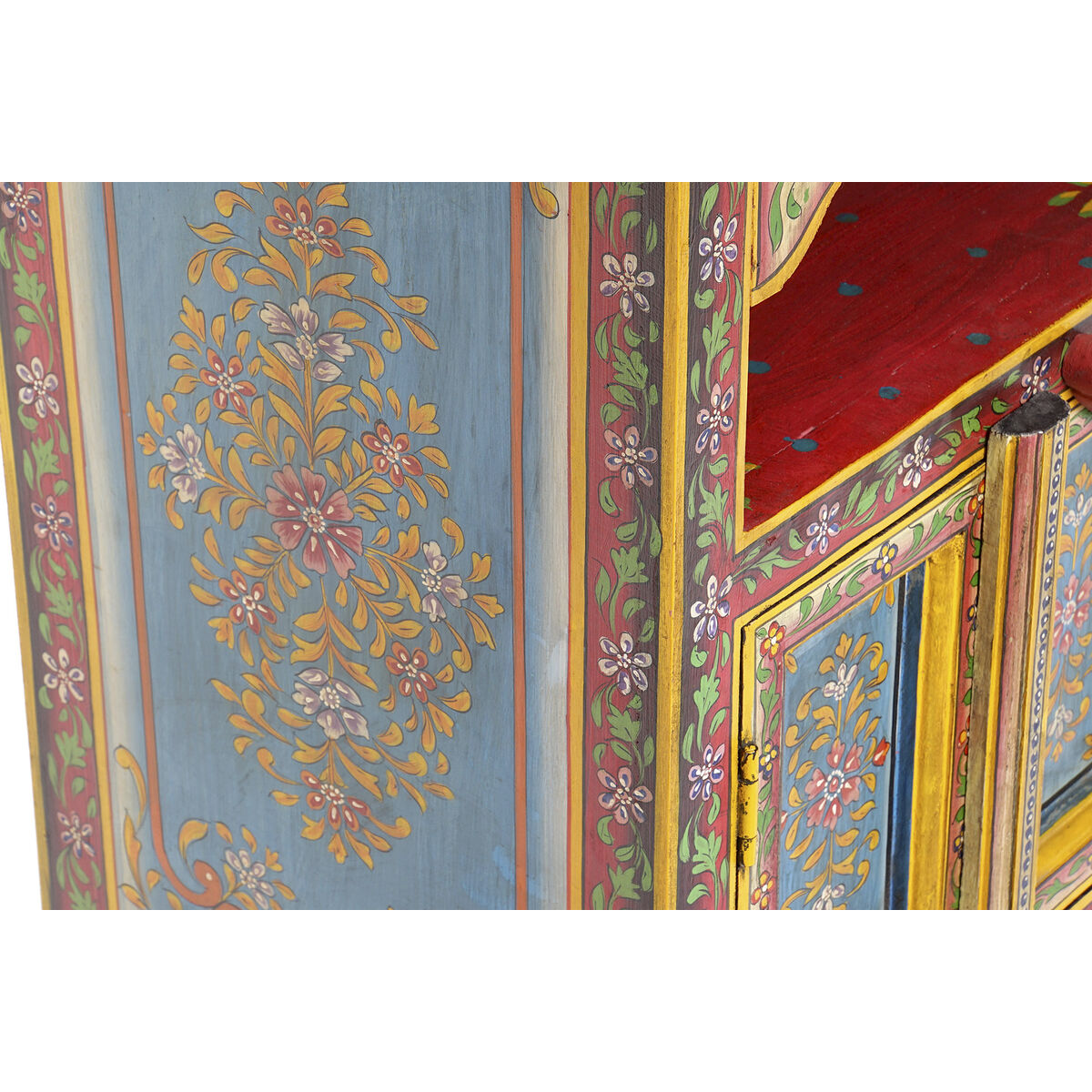 Nattduksbord DKD Home Decor Röd Multicolour Mangoträ Trä MDF 48 x 36 x 74 cm - 8