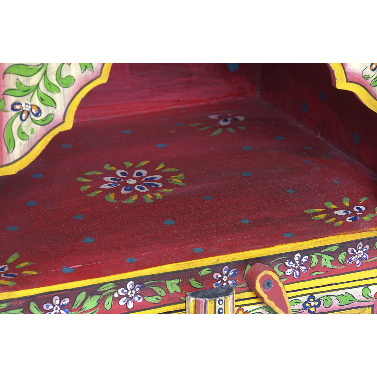 Nattduksbord DKD Home Decor Röd Multicolour Mangoträ Trä MDF 48 x 36 x 74 cm - 6
