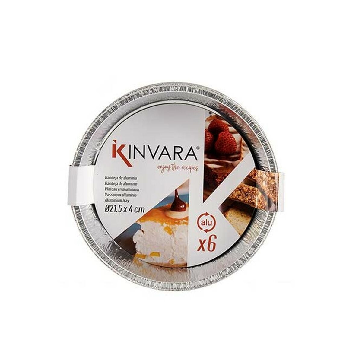 Set med matbrickor Kinvara Disponibel Rund 12 antal - 5