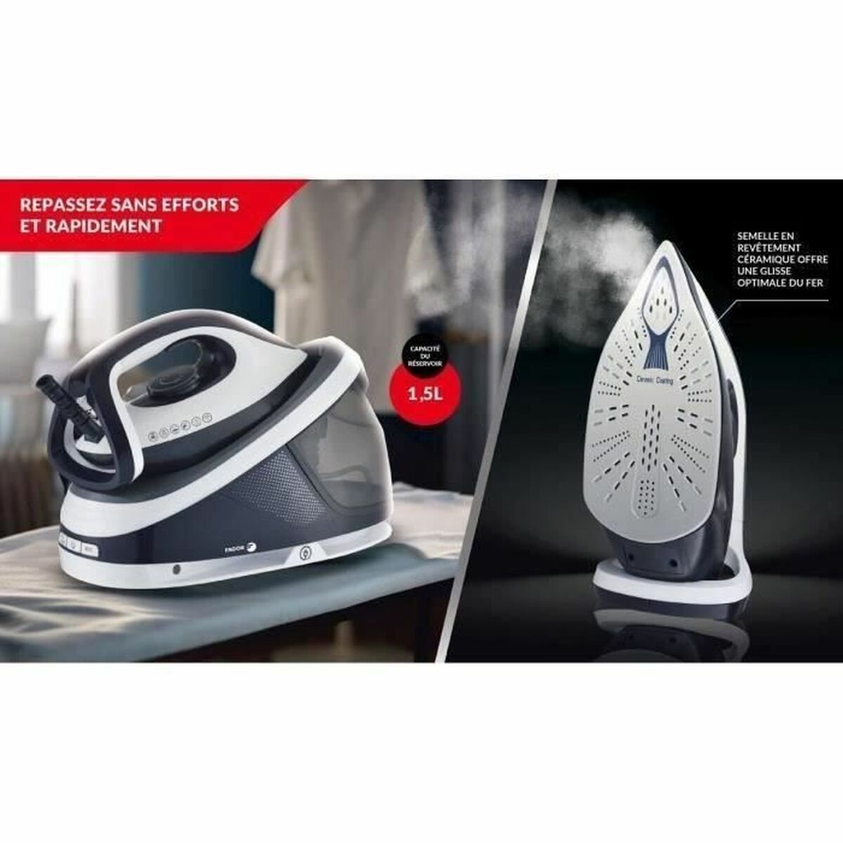 Vertikalt ångstrykjärn Fagor 2800 W - 4