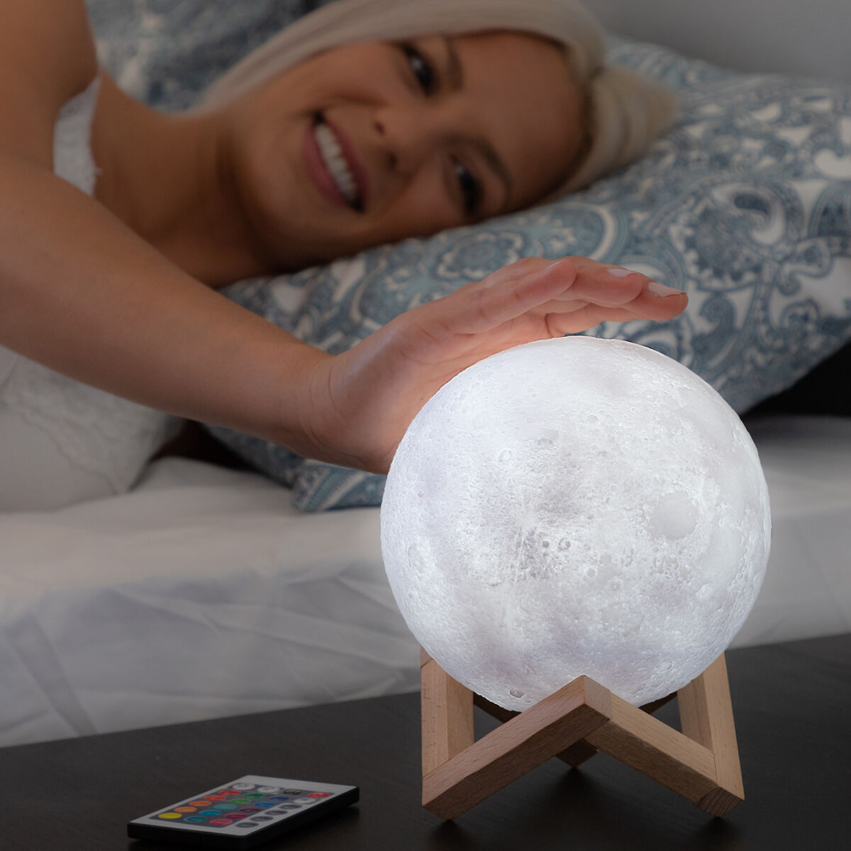 Uppladdningsbara LED-Lampan Måne Moondy InnovaGoods - 11