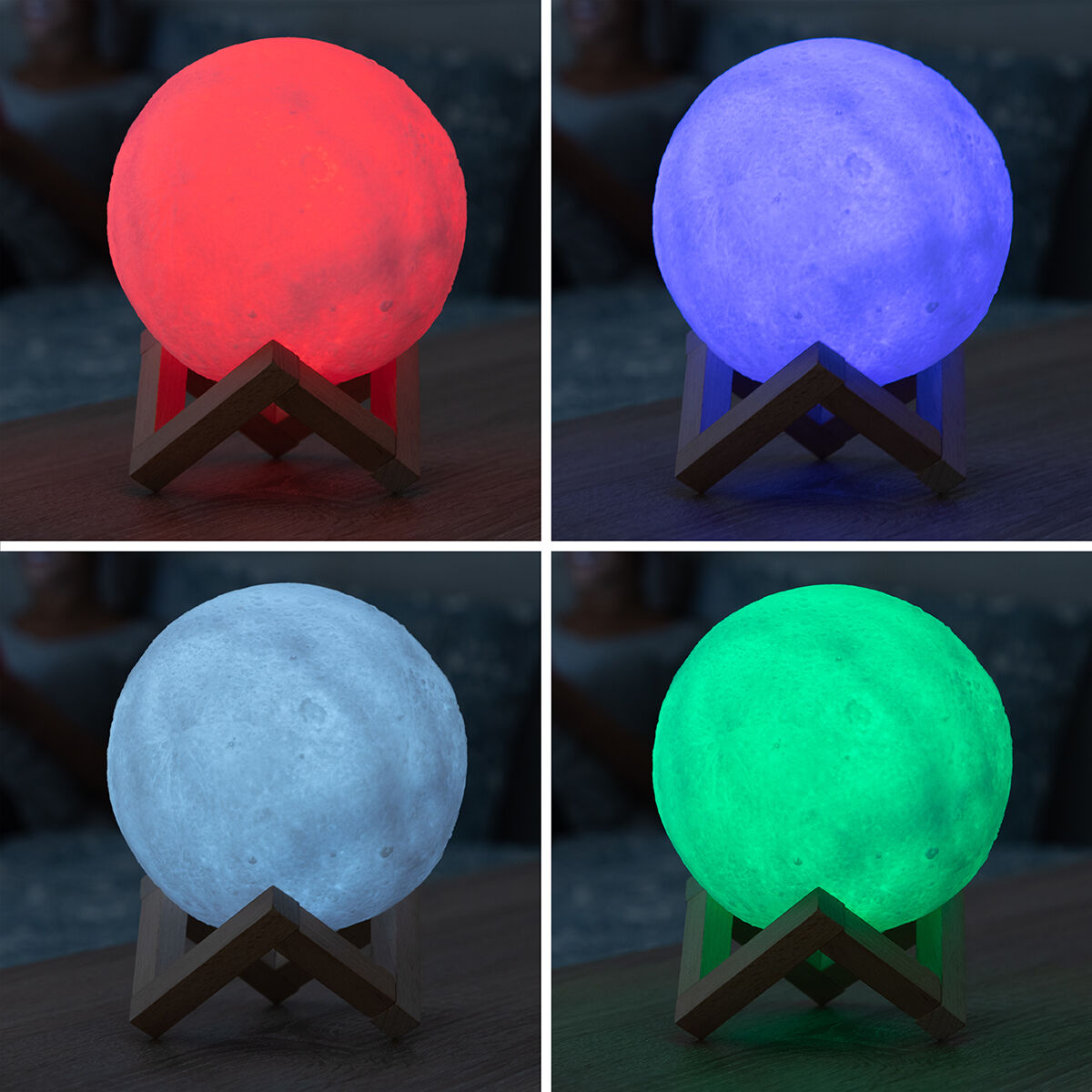 Uppladdningsbara LED-Lampan Måne Moondy InnovaGoods - 15