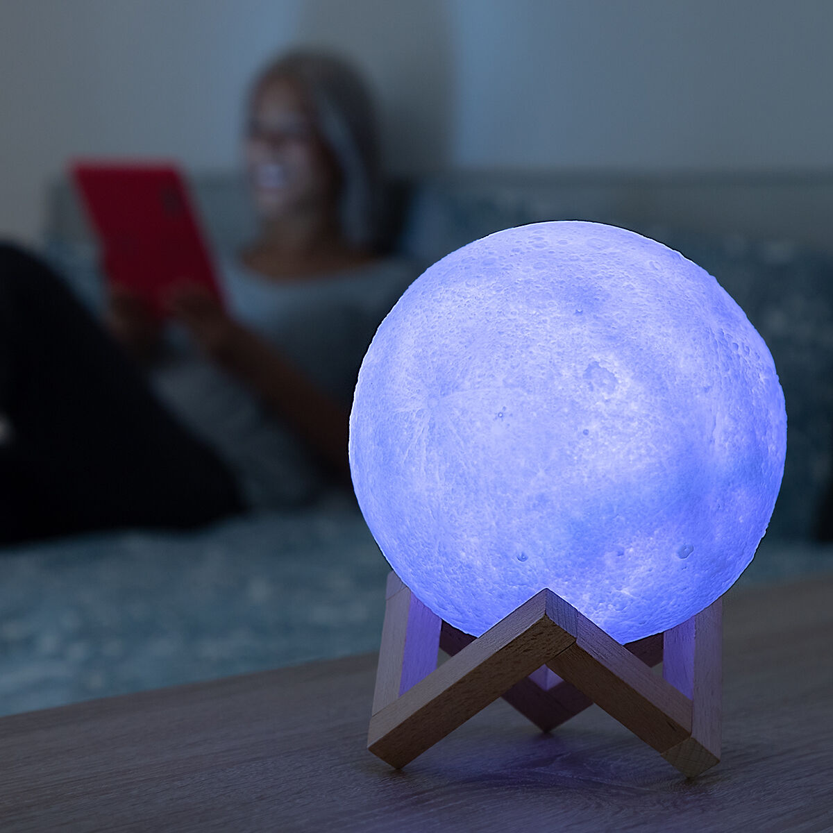 Uppladdningsbara LED-Lampan Måne Moondy InnovaGoods - 14