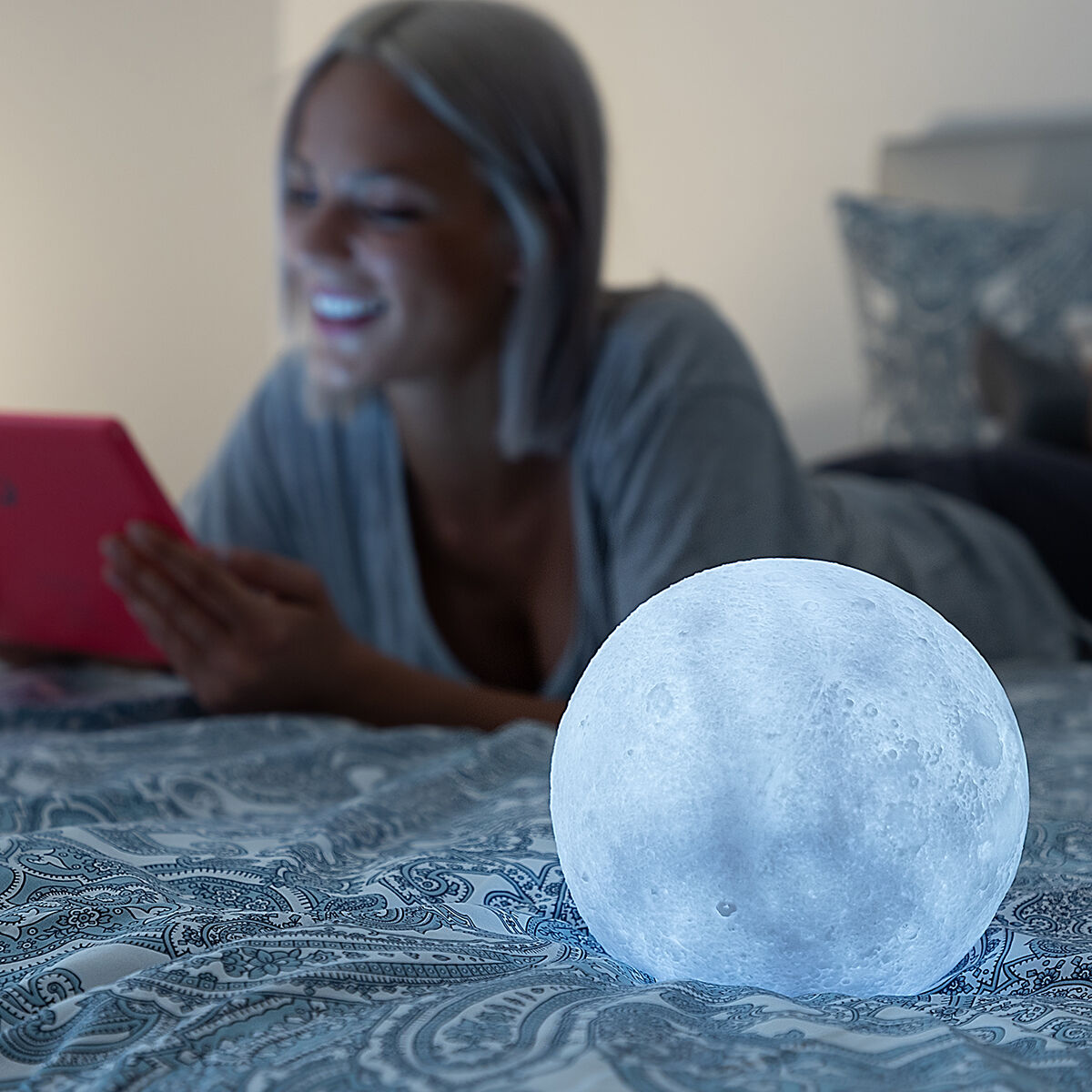 Uppladdningsbara LED-Lampan Måne Moondy InnovaGoods - 3