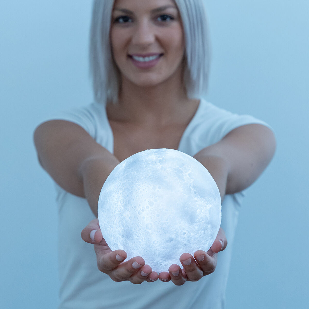 Uppladdningsbara LED-Lampan Måne Moondy InnovaGoods - 13