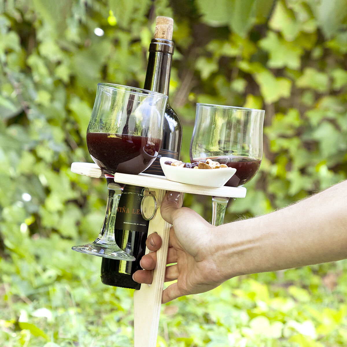 Hopfällbart och bärbart vinbord för utomhusbruk Winnek InnovaGoods - 3