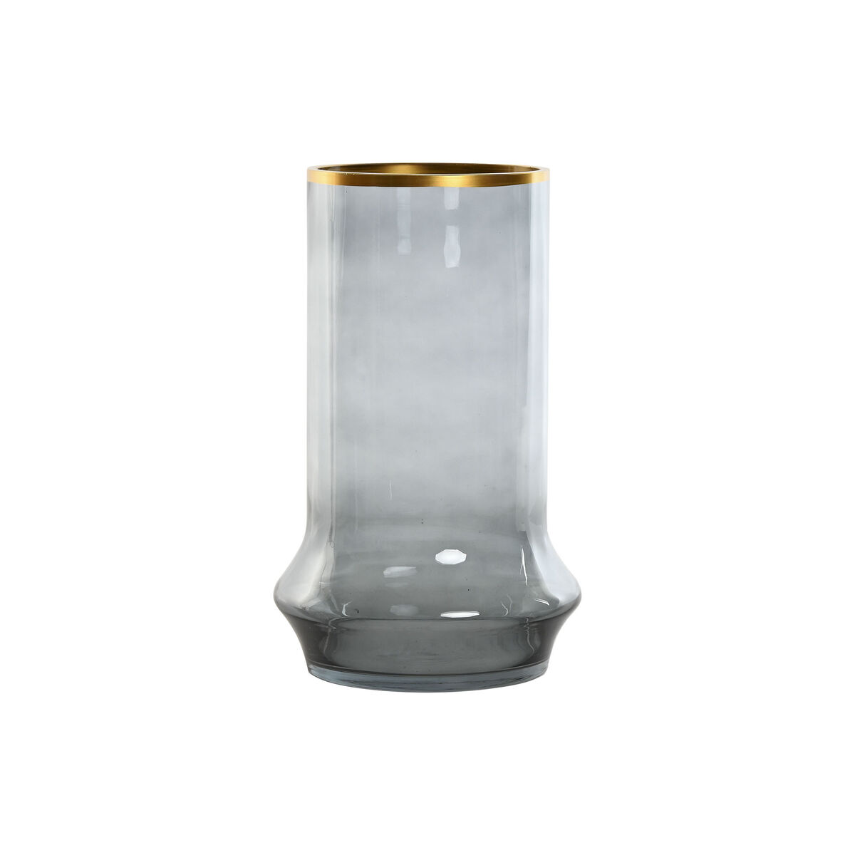 Ljusstakar Home ESPRIT Blå Gyllene Glas 21 x 21 x 35 cm