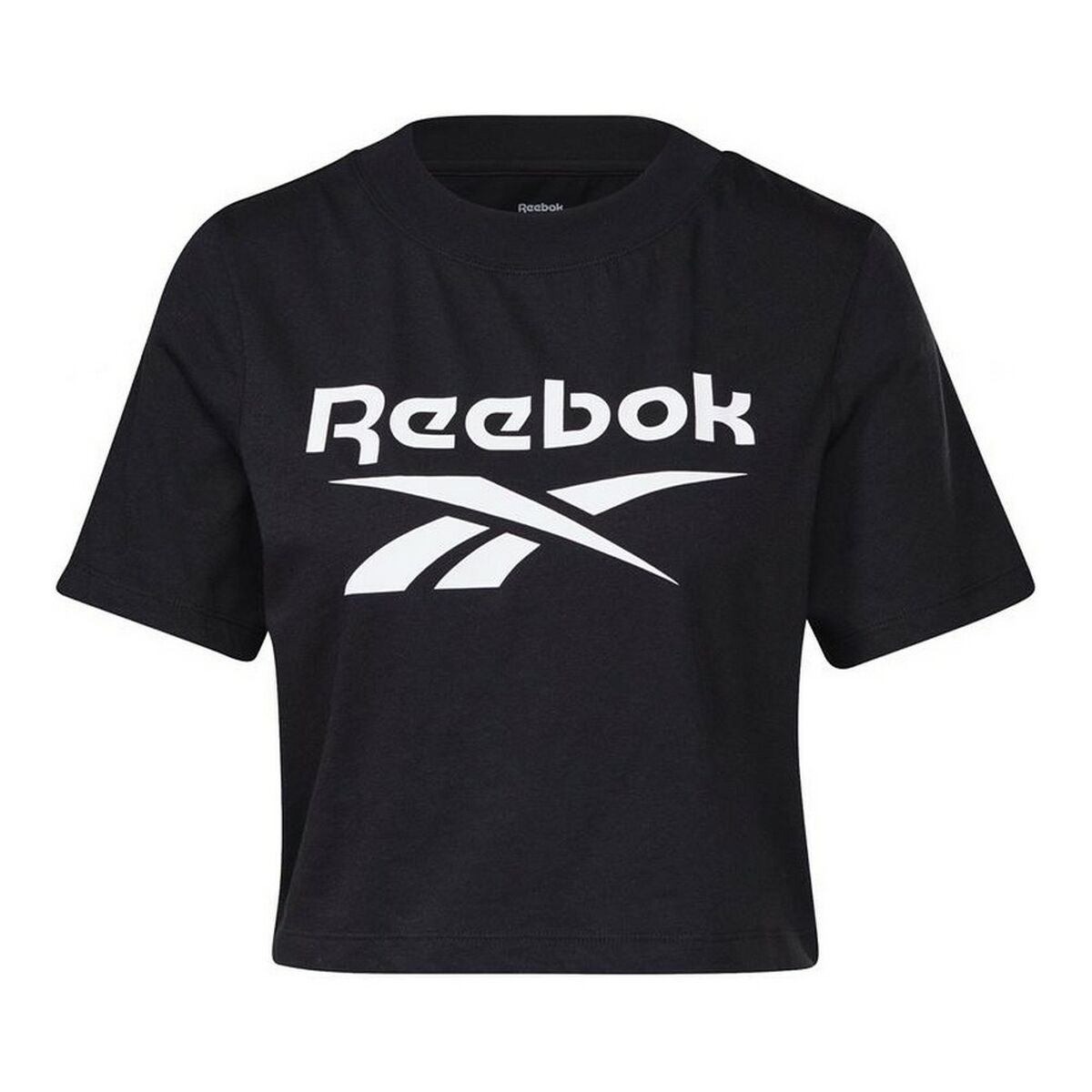 T-shirt med kortärm Dam Reebok Cropped Identity Svart - 9